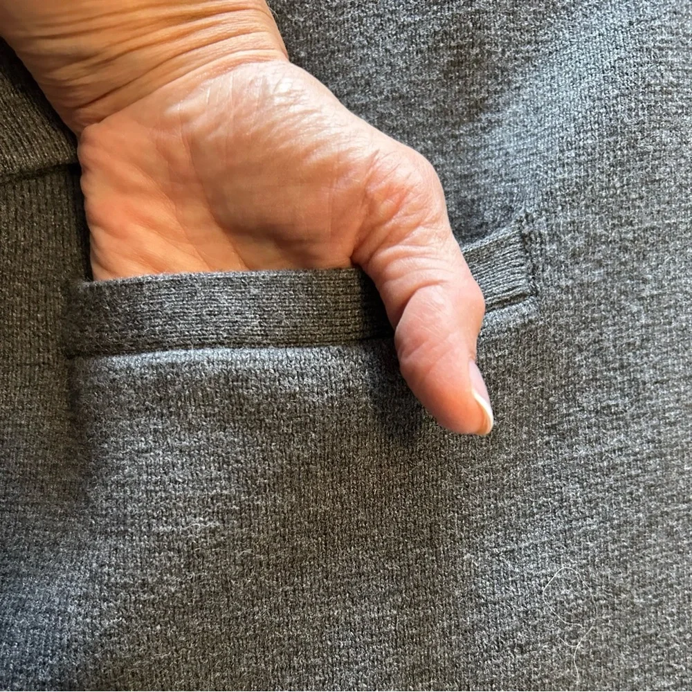 Banana Republic Charcoal Grey Full-Zip Longline Cardigan Small Classiccore - Picture 10 of 12